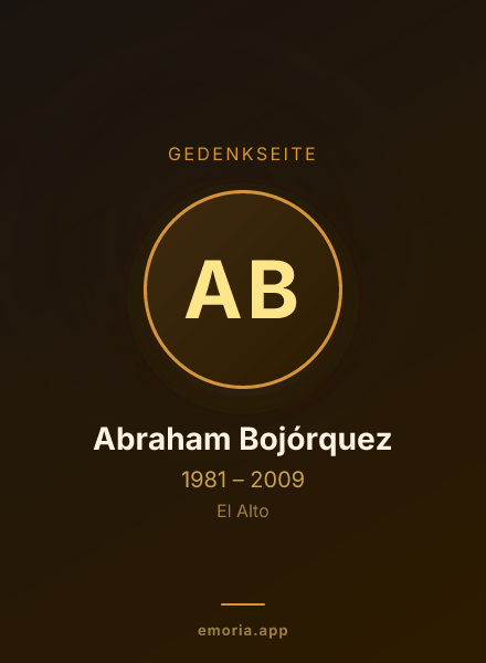 Gedenkportrait von Abraham Bojórquez