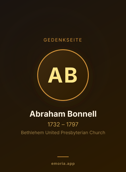 Gedenkportrait von Abraham Bonnell