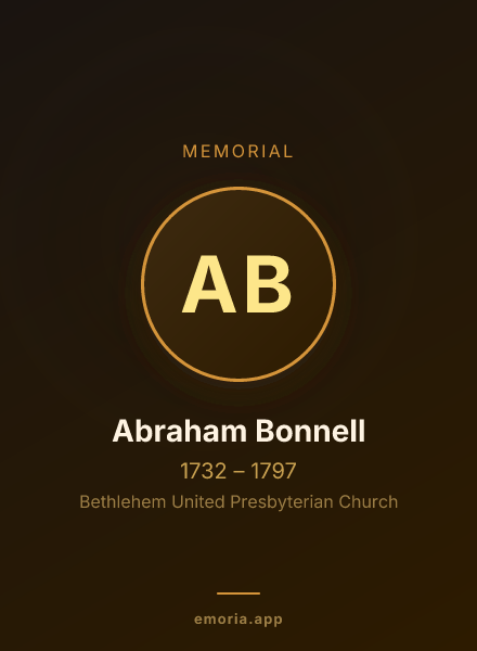 Memorial portrait of Abraham Bonnell