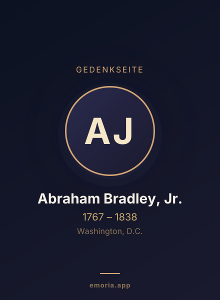 Gedenkportrait von Abraham Bradley, Jr.