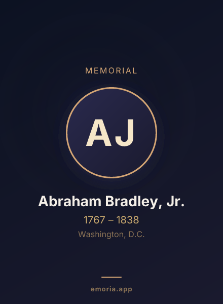 Memorial portrait of Abraham Bradley, Jr.