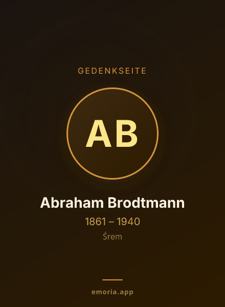 Gedenkportrait von Abraham Brodtmann