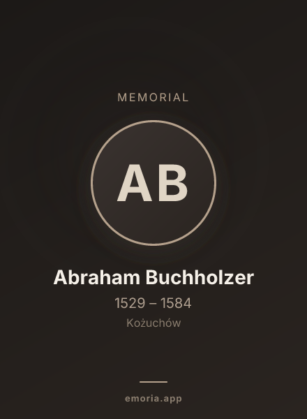 Memorial portrait of Abraham Buchholzer