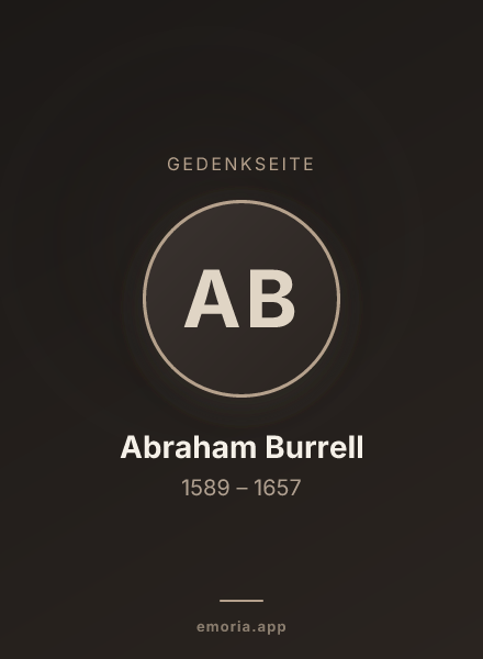 Gedenkportrait von Abraham Burrell