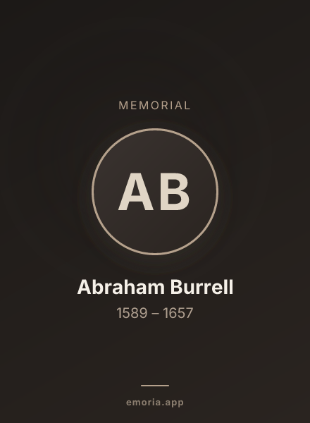 Memorial portrait of Abraham Burrell