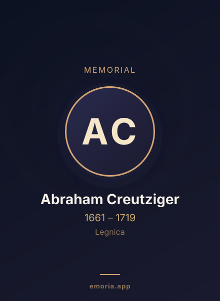 Memorial portrait of Abraham Creutziger