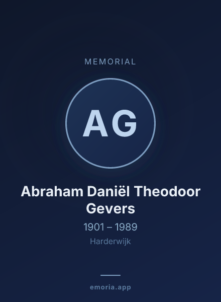 Memorial portrait of Abraham Daniël Theodoor Gevers