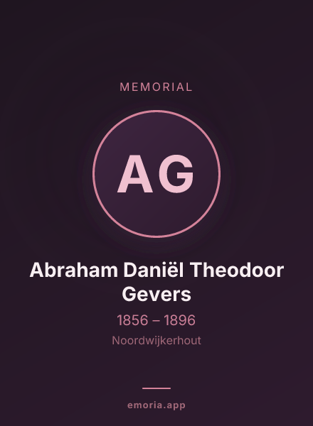 Memorial portrait of Abraham Daniël Theodoor Gevers