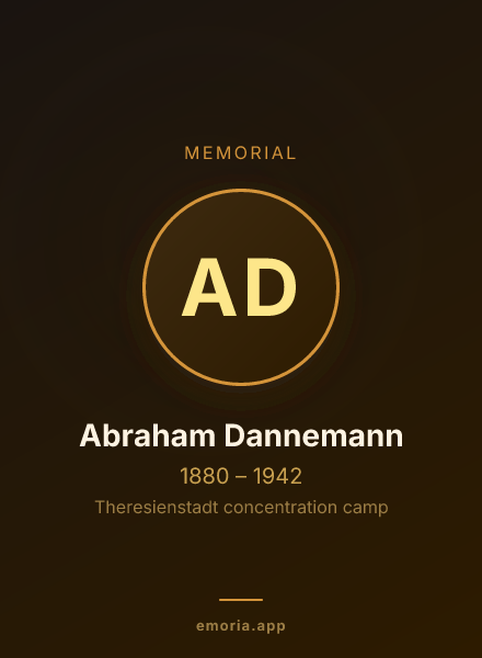 Memorial portrait of Abraham Dannemann
