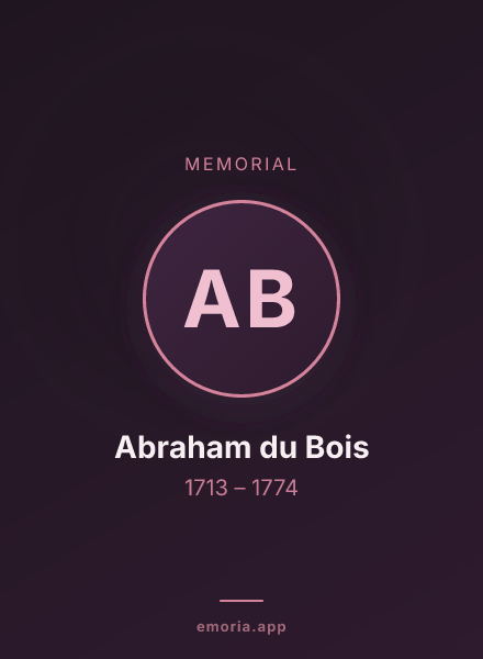 Memorial portrait of Abraham du Bois