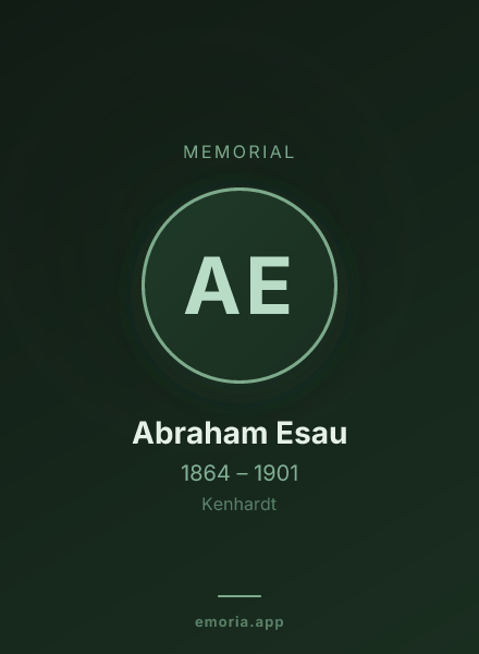 Memorial portrait of Abraham Esau