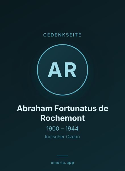 Gedenkportrait von Abraham Fortunatus de Rochemont
