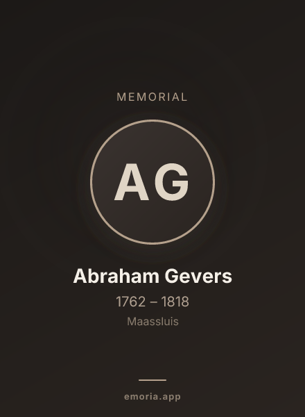 Memorial portrait of Abraham Gevers
