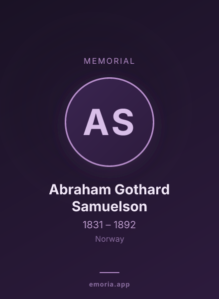 Memorial portrait of Abraham Gothard Samuelson