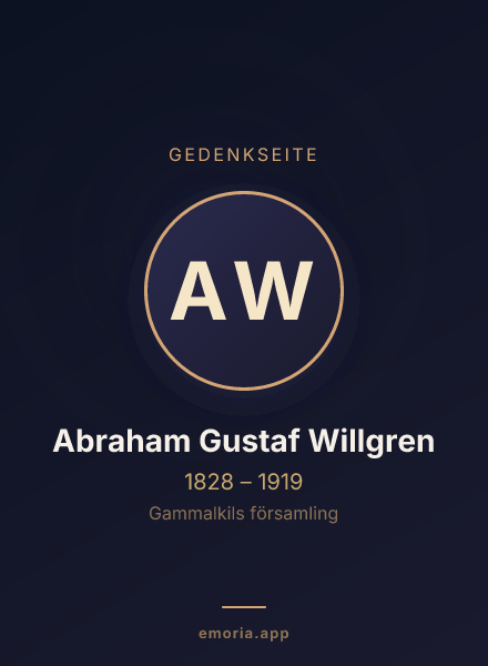 Gedenkportrait von Abraham Gustaf Willgren