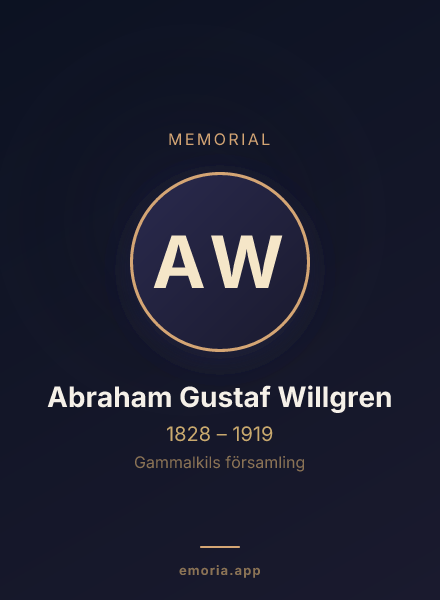 Memorial portrait of Abraham Gustaf Willgren