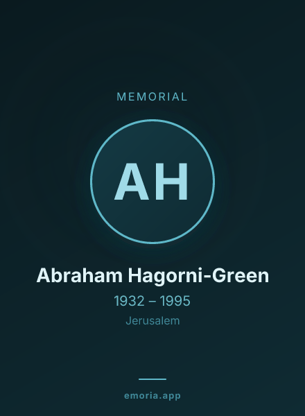 Memorial portrait of Abraham Hagorni-Green