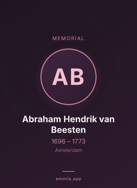 Memorial portrait of Abraham Hendrik van Beesten