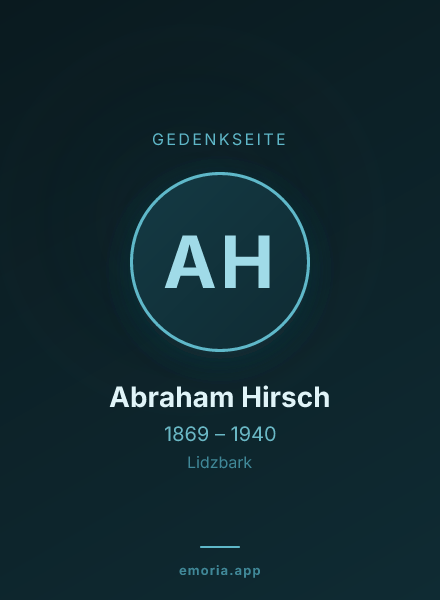 Gedenkportrait von Abraham Hirsch