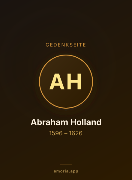 Gedenkportrait von Abraham Holland