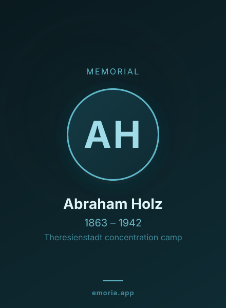 Memorial portrait of Abraham Holz