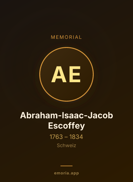 Memorial portrait of Abraham-Isaac-Jacob Escoffey