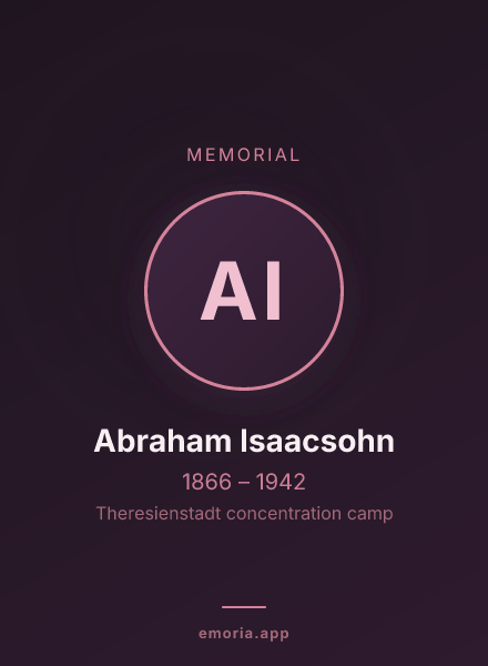 Memorial portrait of Abraham Isaacsohn