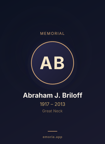 Memorial portrait of Abraham J. Briloff