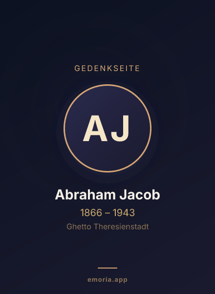 Gedenkportrait von Abraham Jacob
