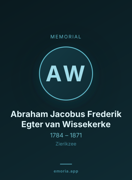 Memorial portrait of Abraham Jacobus Frederik Egter van Wissekerke