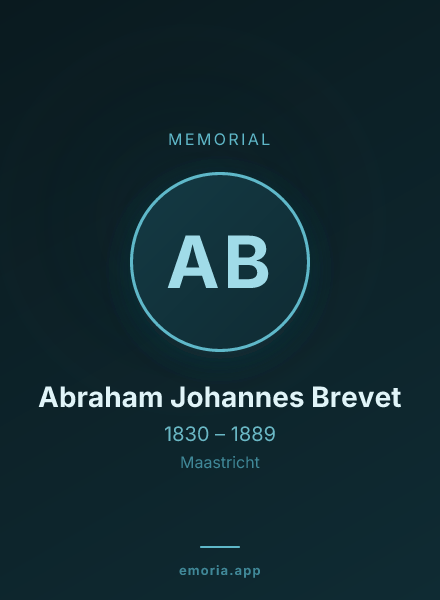Memorial portrait of Abraham Johannes Brevet