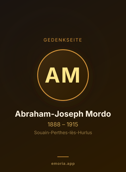 Gedenkportrait von Abraham-Joseph Mordo