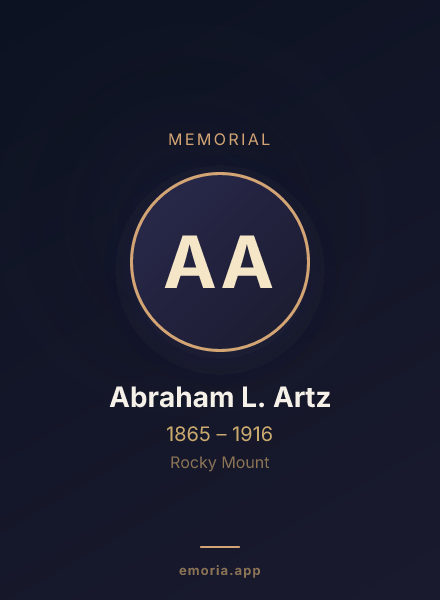 Memorial portrait of Abraham L. Artz
