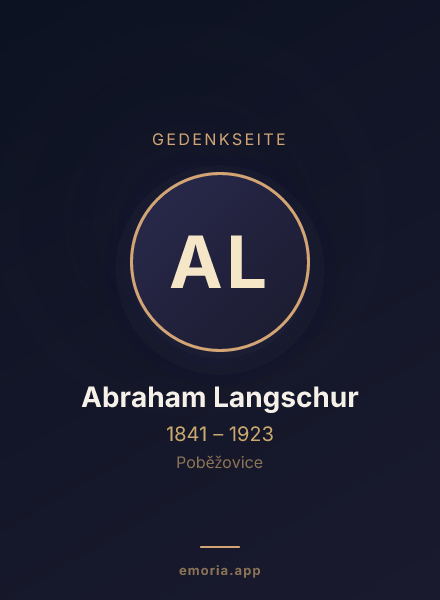 Gedenkportrait von Abraham Langschur