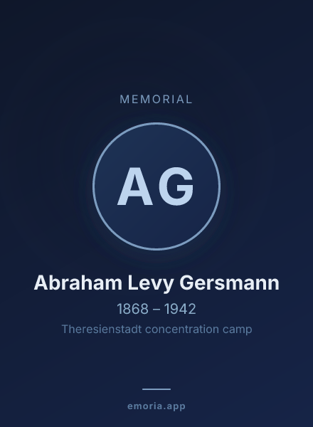Memorial portrait of Abraham Levy Gersmann