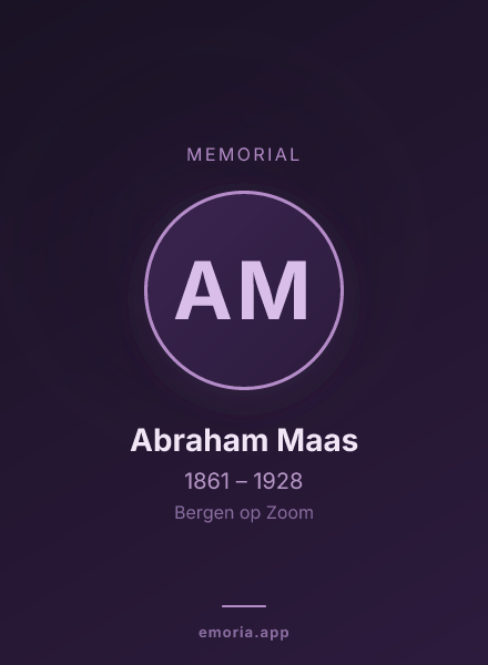 Memorial portrait of Abraham Maas