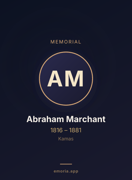Memorial portrait of Abraham Marchant