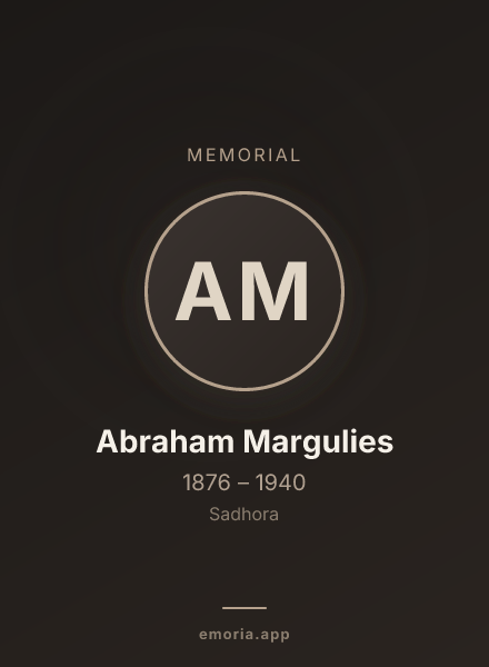 Memorial portrait of Abraham Margulies