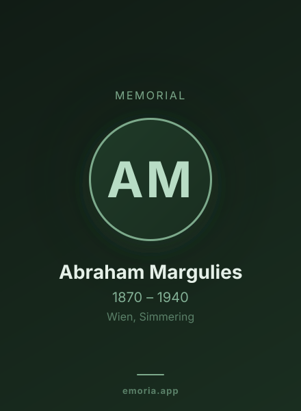 Memorial portrait of Abraham Margulies
