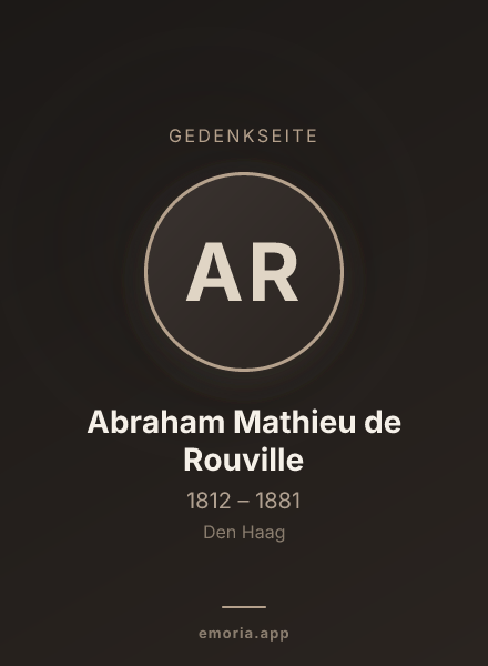 Gedenkportrait von Abraham Mathieu de Rouville