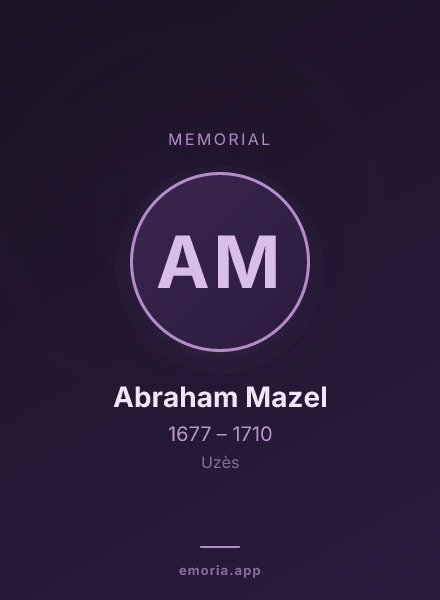 Memorial portrait of Abraham Mazel
