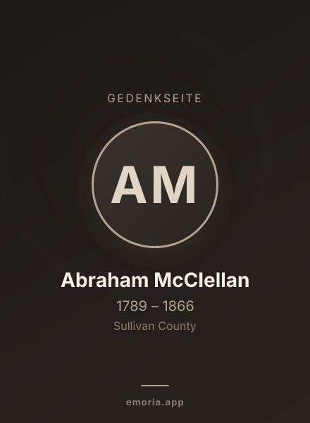 Gedenkportrait von Abraham McClellan