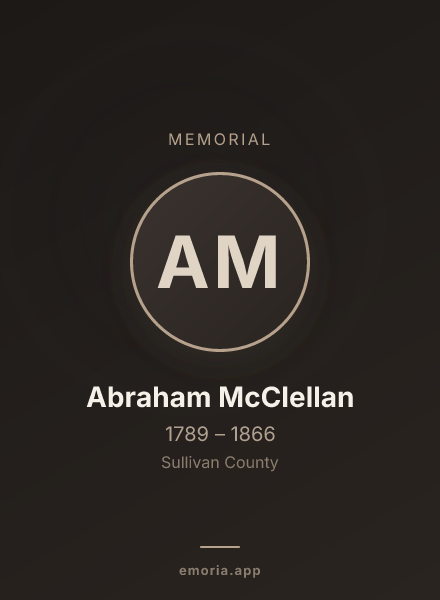 Memorial portrait of Abraham McClellan