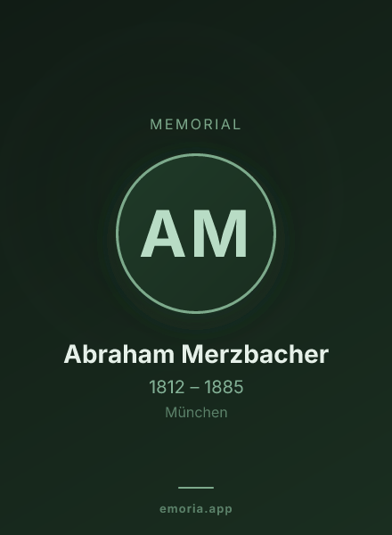 Memorial portrait of Abraham Merzbacher