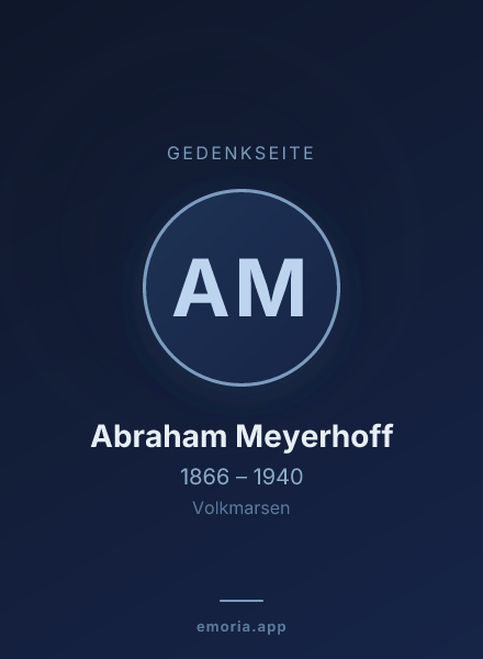 Gedenkportrait von Abraham Meyerhoff