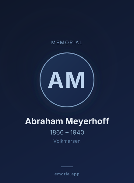 Memorial portrait of Abraham Meyerhoff