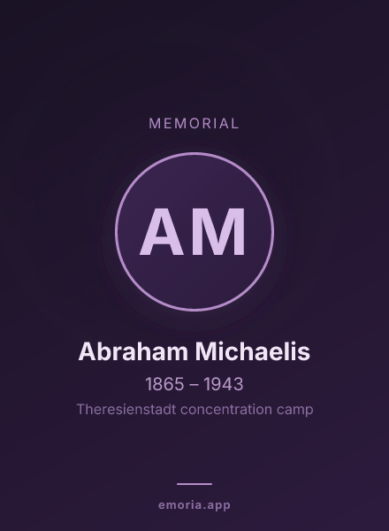 Memorial portrait of Abraham Michaelis