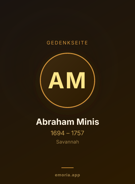 Gedenkportrait von Abraham Minis