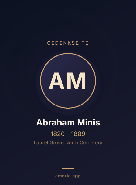Gedenkportrait von Abraham Minis