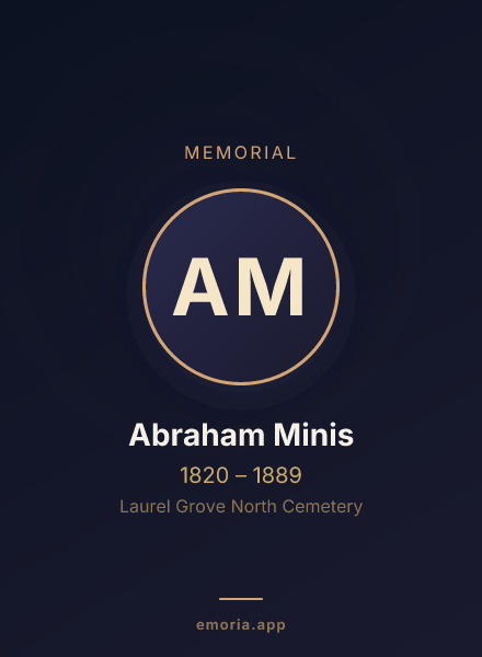 Memorial portrait of Abraham Minis
